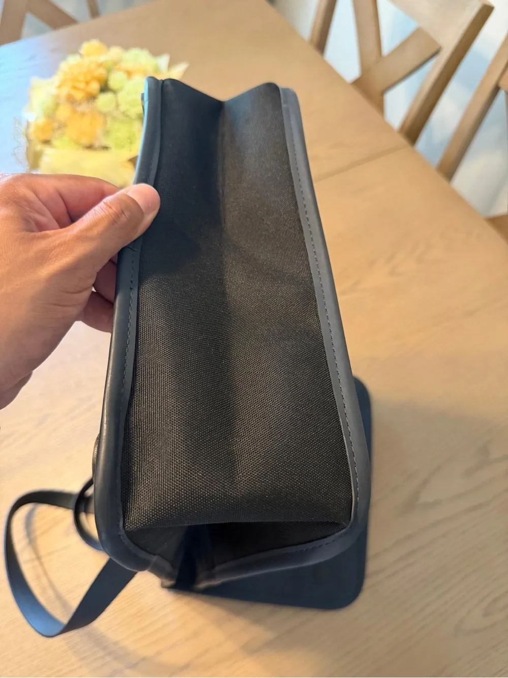 Rains navy blue Minimal Flap Backpack